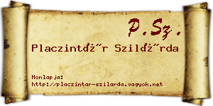 Placzintár Szilárda névjegykártya